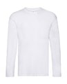 Heren T-shirt Lange Mouw Fruit of the Loom Original White